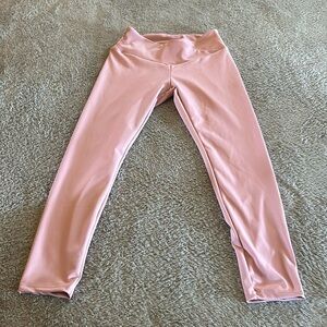 Shein ezwear women’s solid pink V high waist leggings